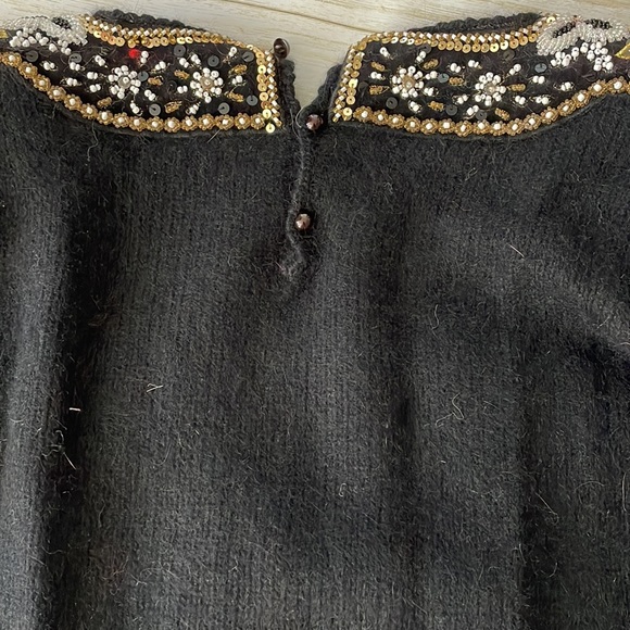Ladies Black Embellished Sweater - Picture 5 of 6